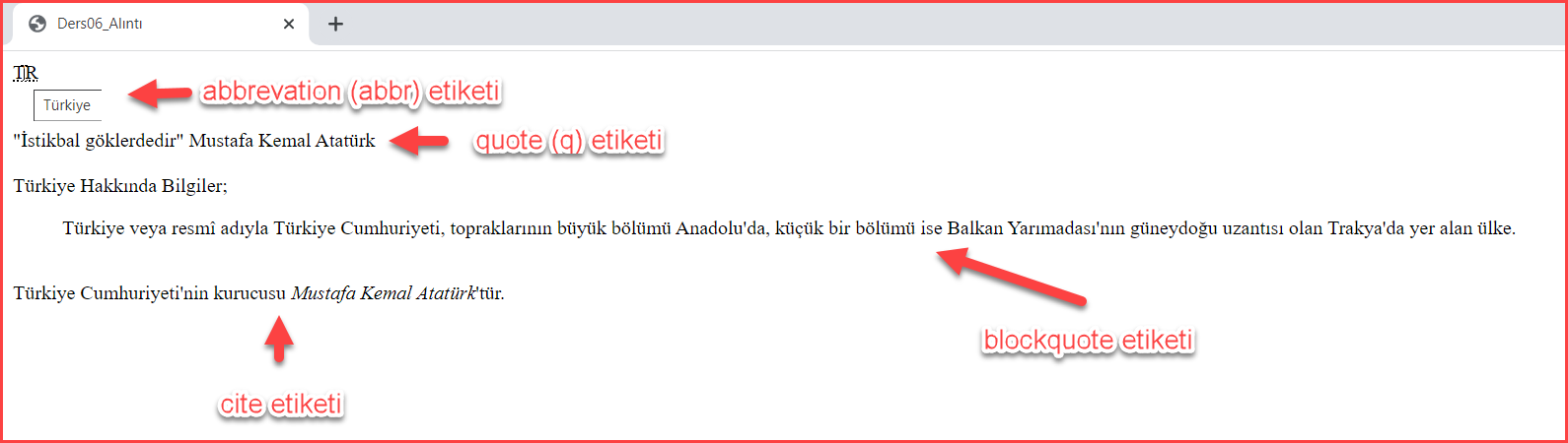 Alıntı Etiketi