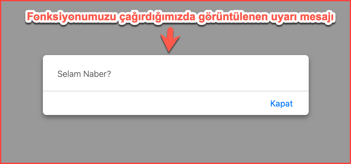Fonksyion Tanımlama